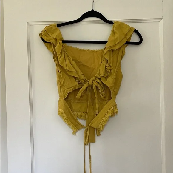 Yellow Ruffled Top - Picture 2 of 2